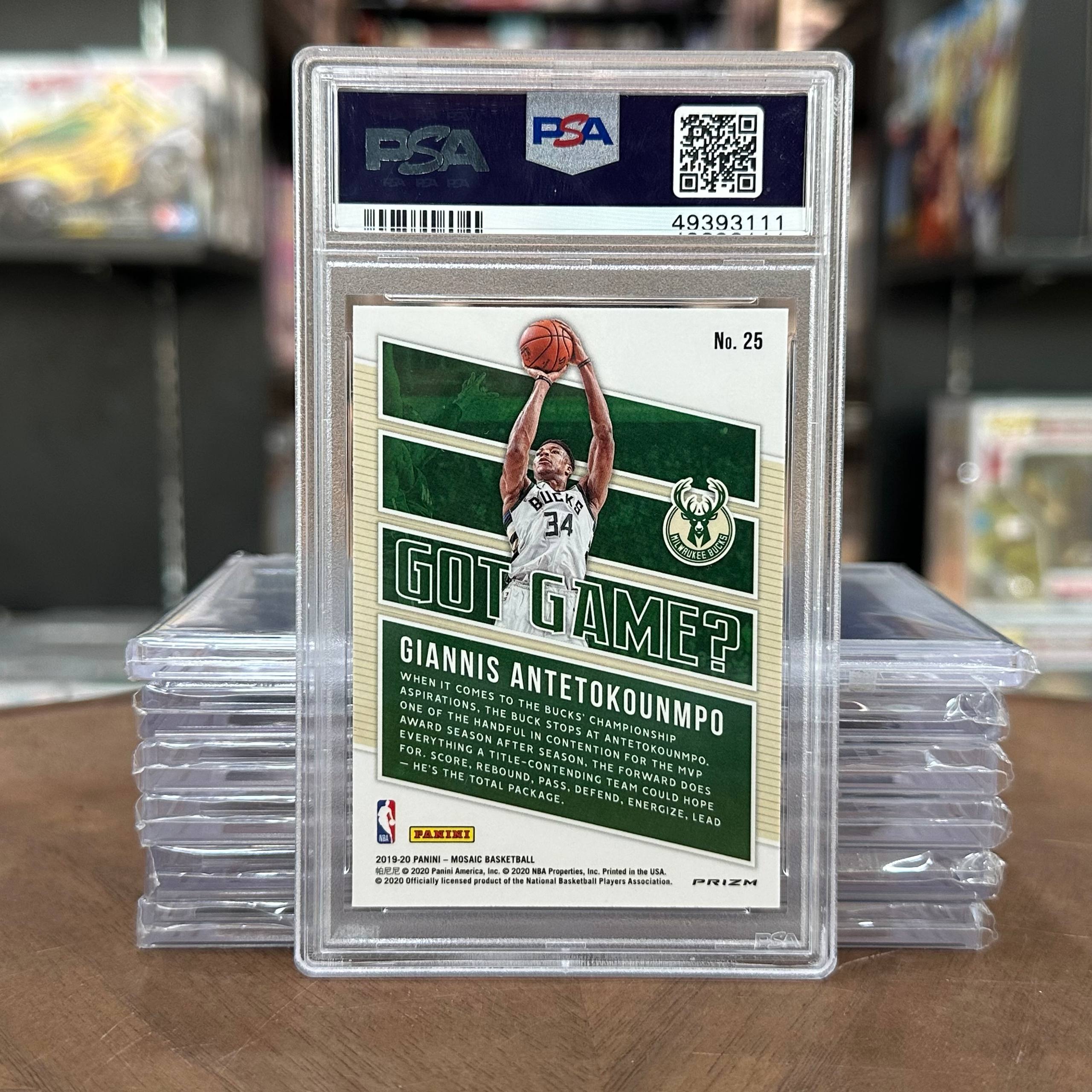 PSA 10 2019-20 Panini Mosaic Got Game Mosaic Green #25 Giannis Antetokounmpo