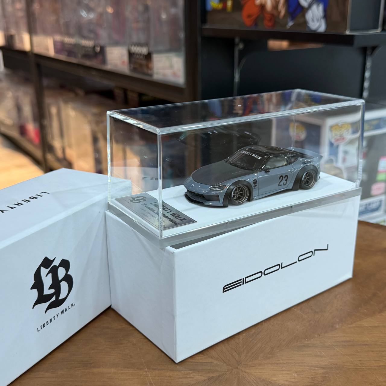 1:43 MakeUp LB Nation Nissan Fairlady ZRZ34 Watanabe 8spork Stealth Grey LB023C